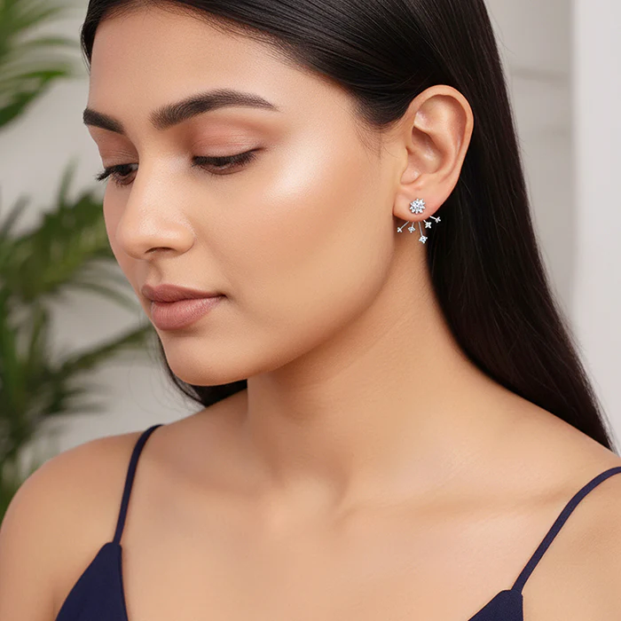 Silver Counting Stars Studs - Image 6