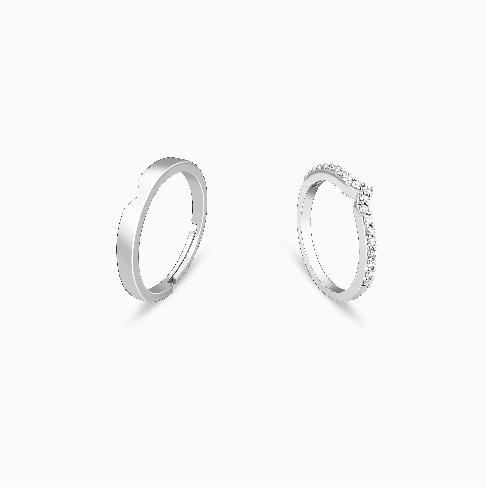 Silver Cupid Arrow Couple Bands - Image 4