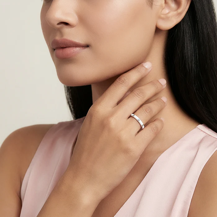 Silver Cute Girl Stack Rings (Size 12) - Image 5