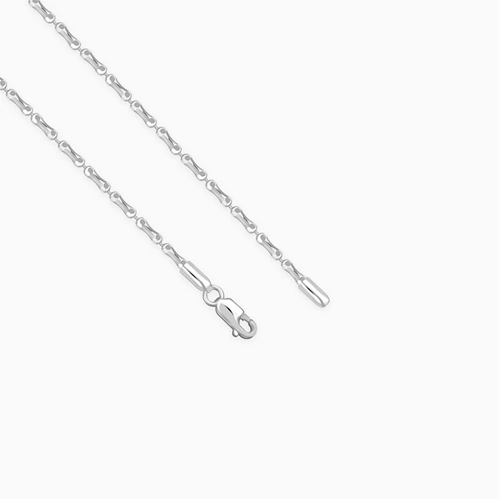 Silver Cylindrical Chain For Him - Image 4