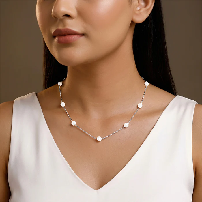Silver Dakota Pearl Necklace - Image 3