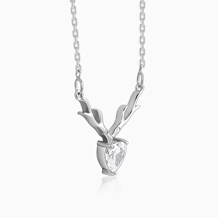 Anushka Sharma Silver Deer Heart Necklace - Image 7