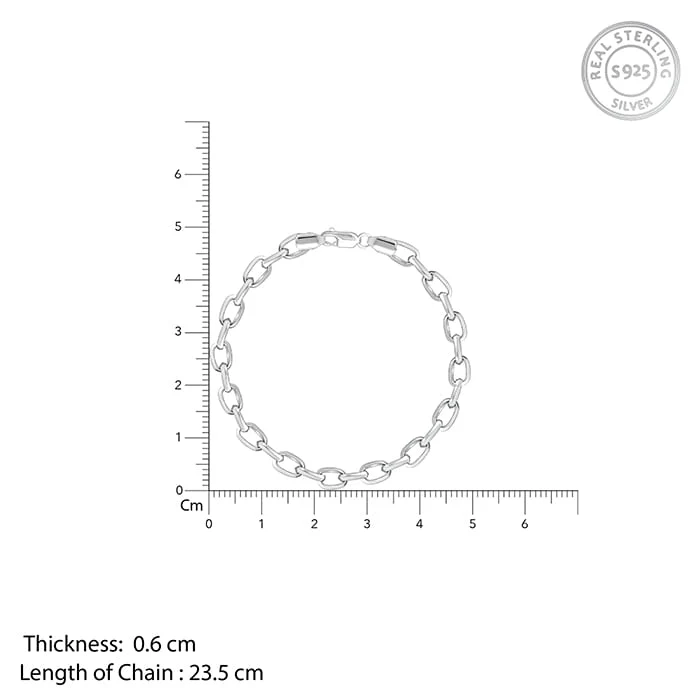 Silver Delink Bracelet For Him - Image 4