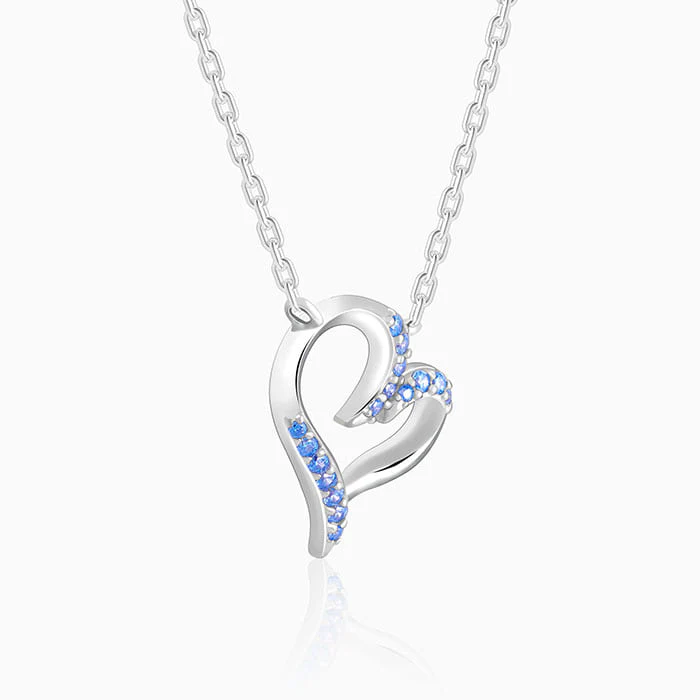Silver Dewy Heart Necklace - Image 4