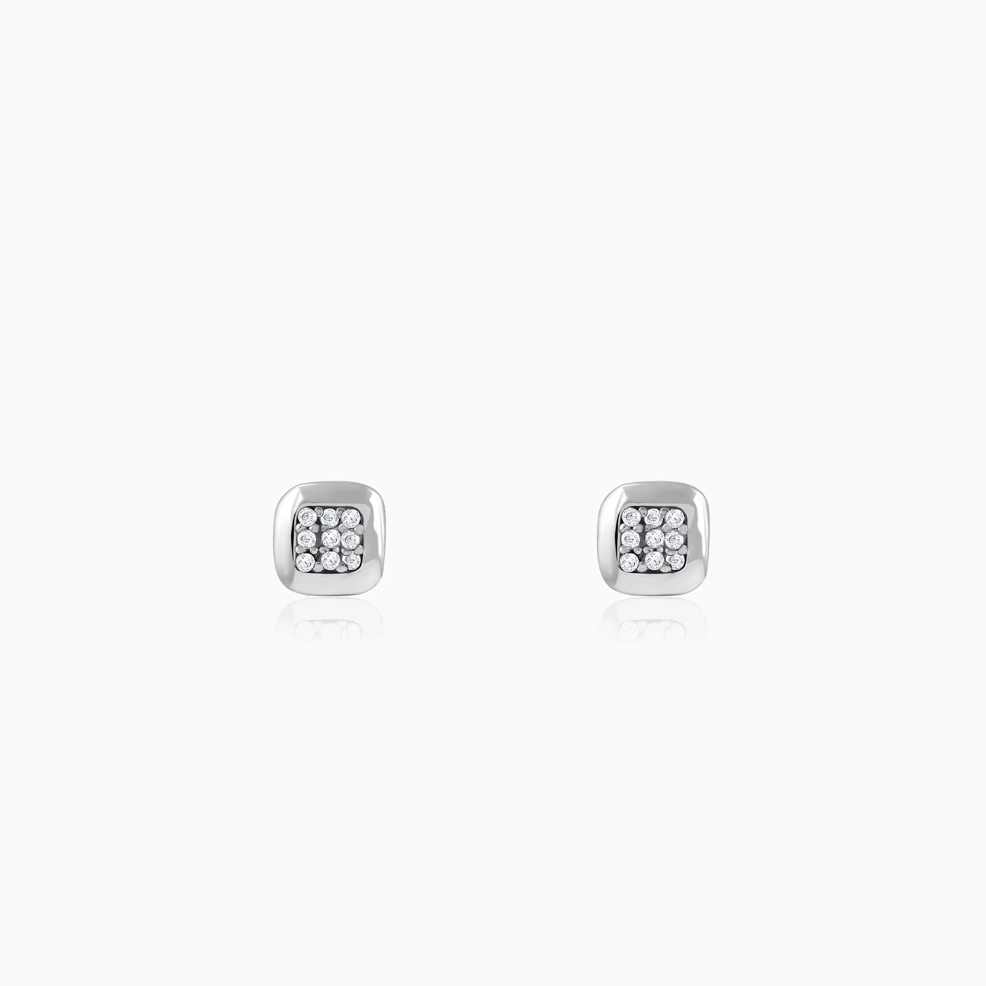 Silver Digital Dazzle Stud For Him - Image 2
