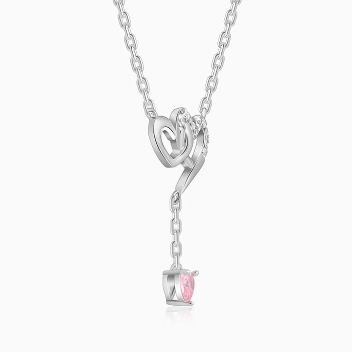 Silver Double Love Necklace - Image 4