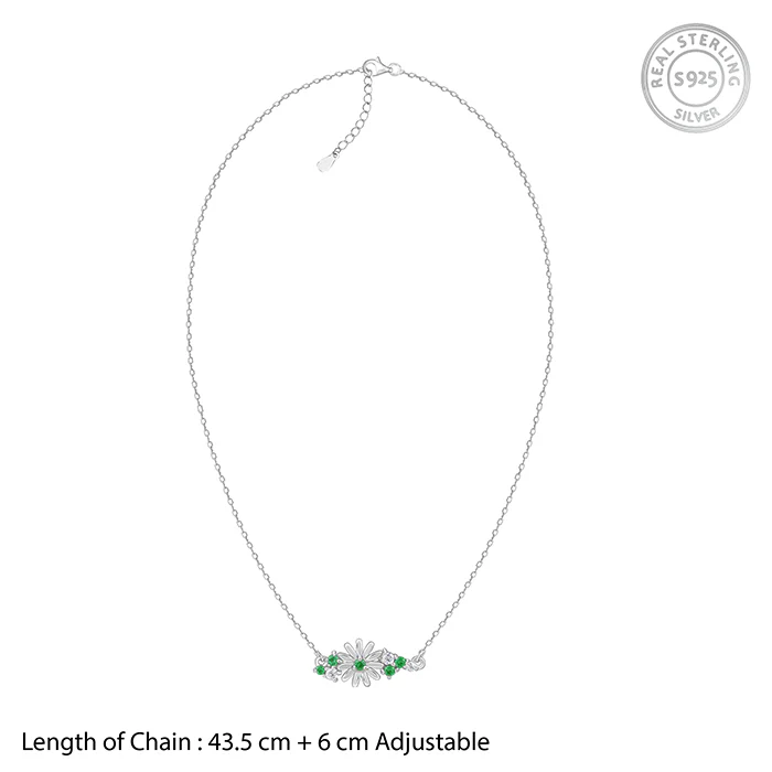 Silver Dreamy Flower Necklace - Image 6