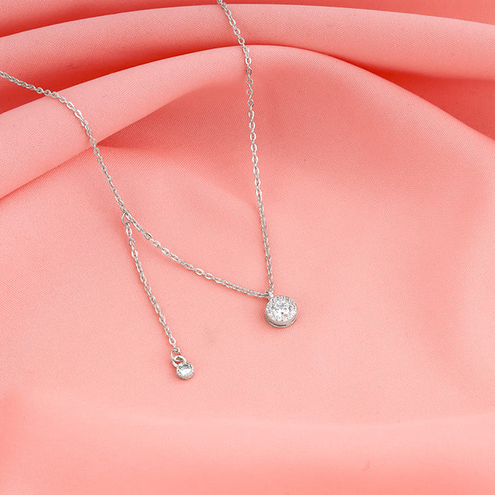Silver Drip of Delight Necklace - Image 2