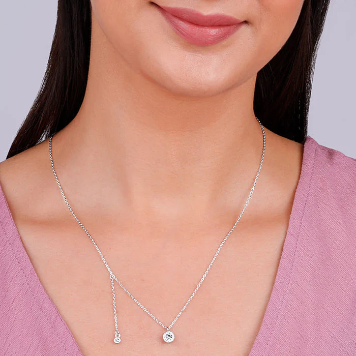 Silver Drip of Delight Necklace - Image 3