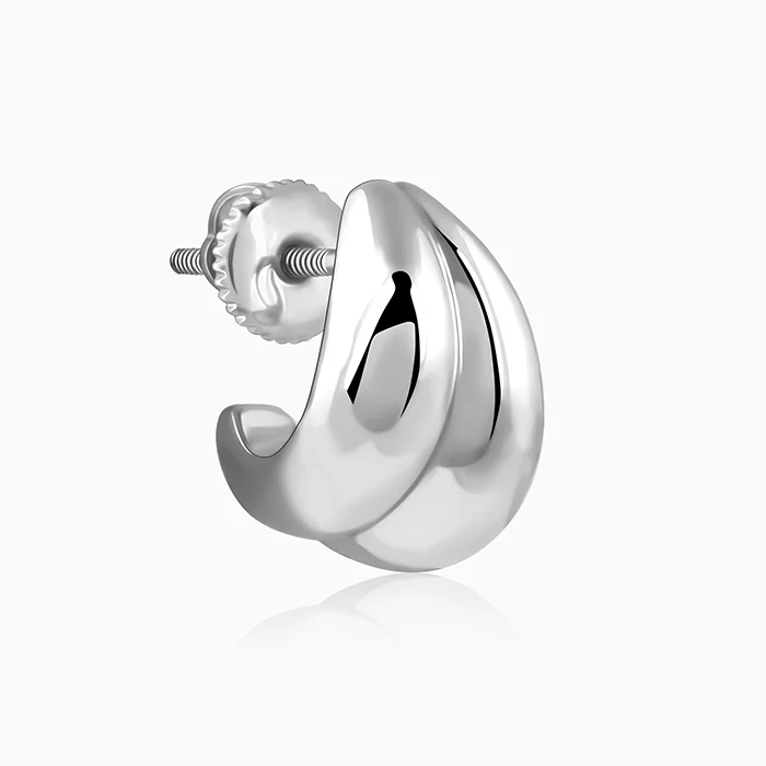 Silver Dual Glint Earrings - Image 4