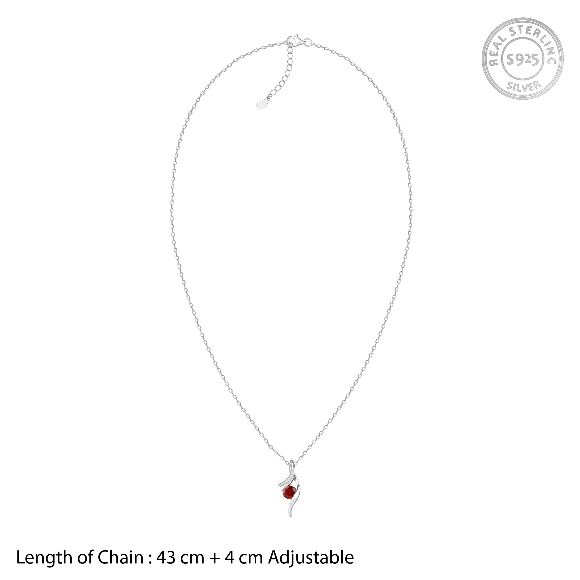 Silver Eesha Pendant With Link Chain - Image 5