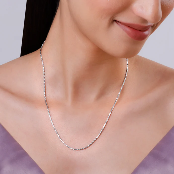 Silver Elongated Box Chain - Image 3