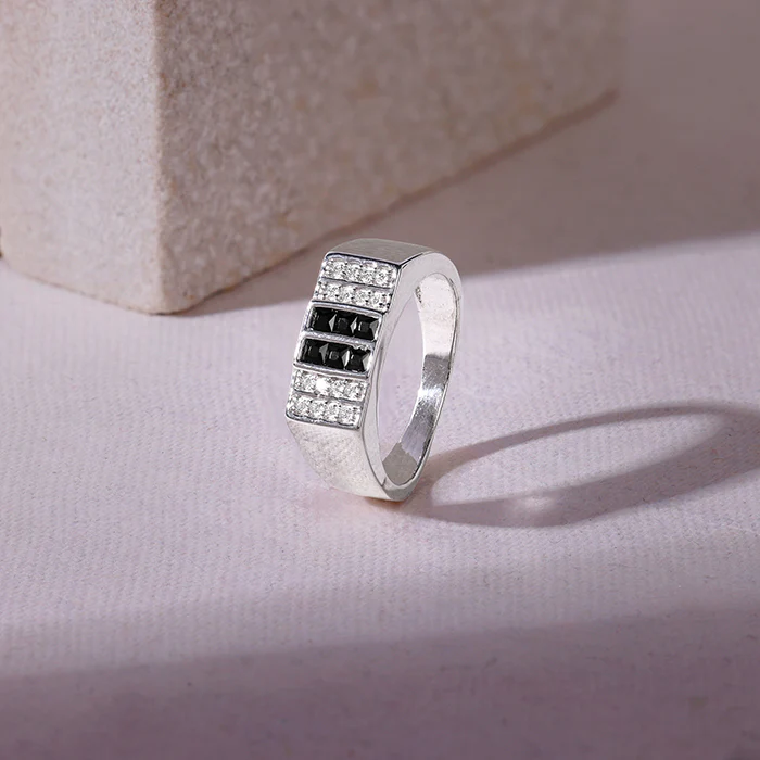Silver Eminent Glow Ring For Him - Image 2