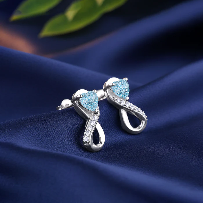 Silver Endlessly Yours Earrings - Image 2