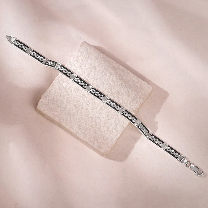 Silver Eternal Knot Bracelet For Him - Image 2