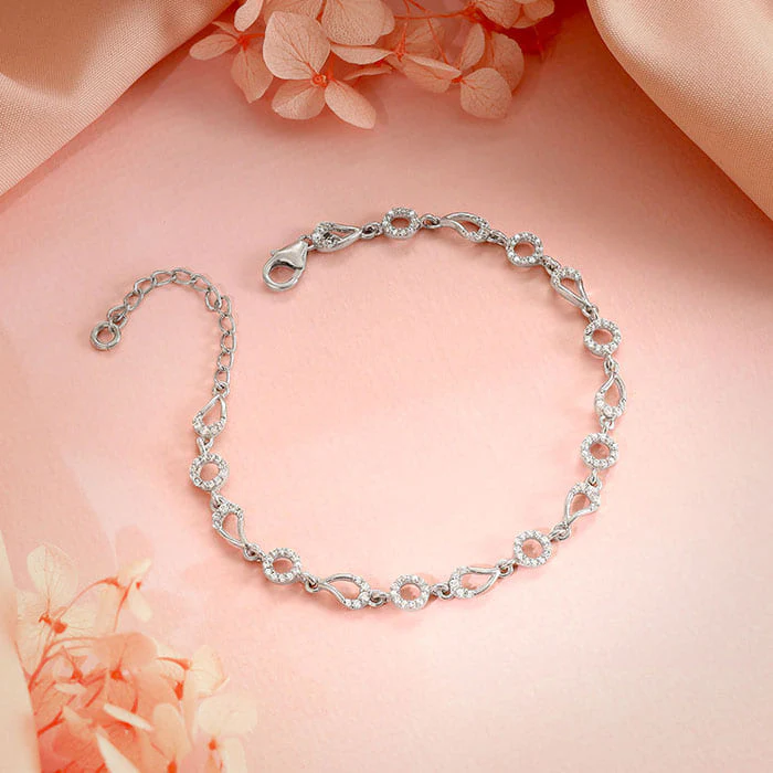 Silver Eternal Paisley Link Bracelet - Image 2