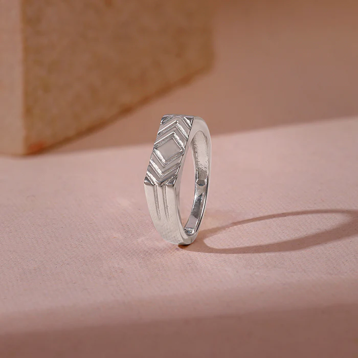 Silver Eternal Symmetry Ring For Him - Image 2