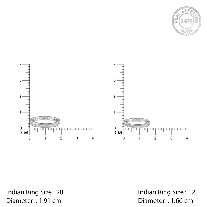 Silver Evermine Couple Bands - Image 4