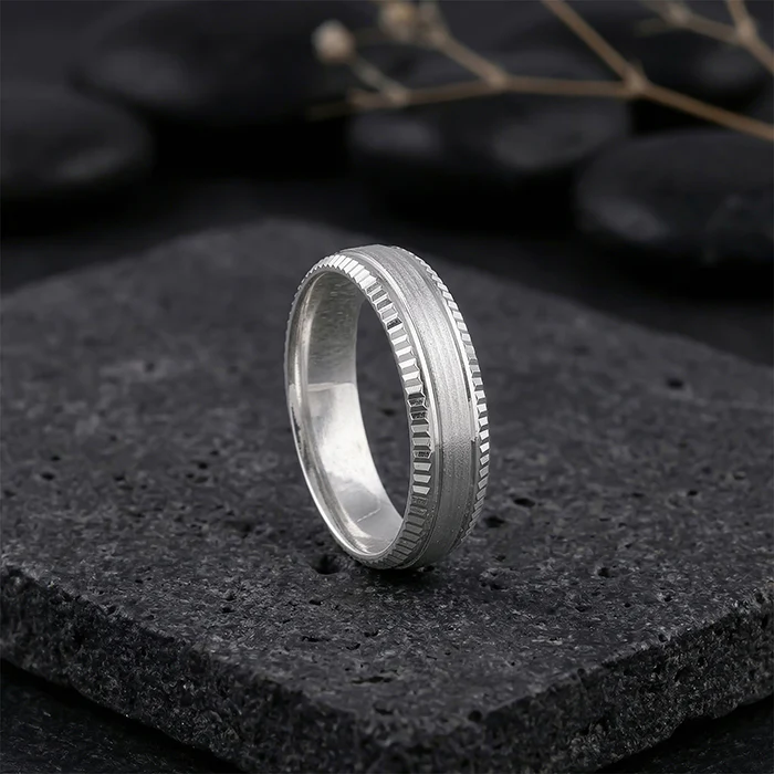 Silver Facet Glory Band For Him (Size 17) - Image 2