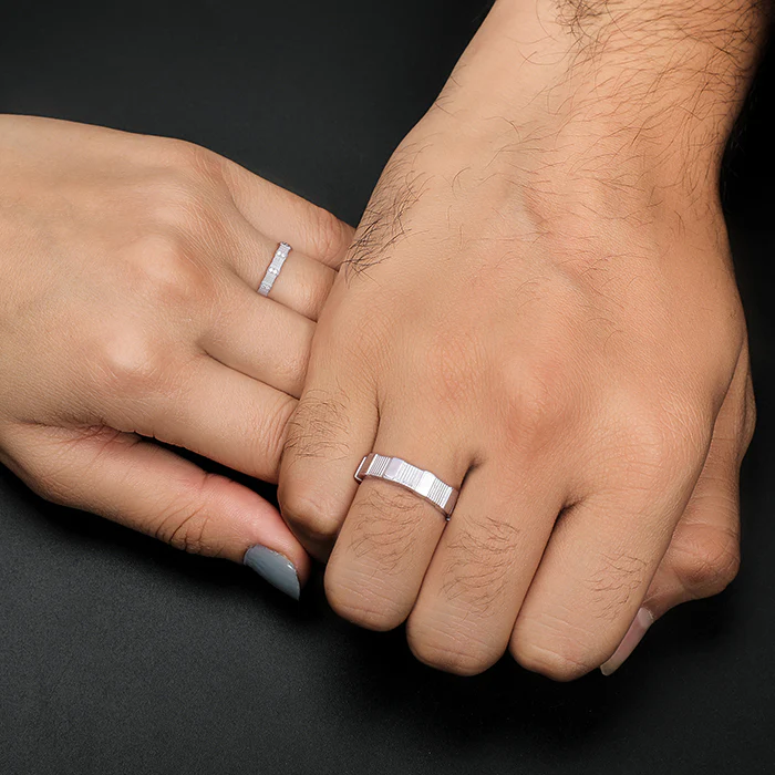 Silver Fair Love Couple Rings - Image 2