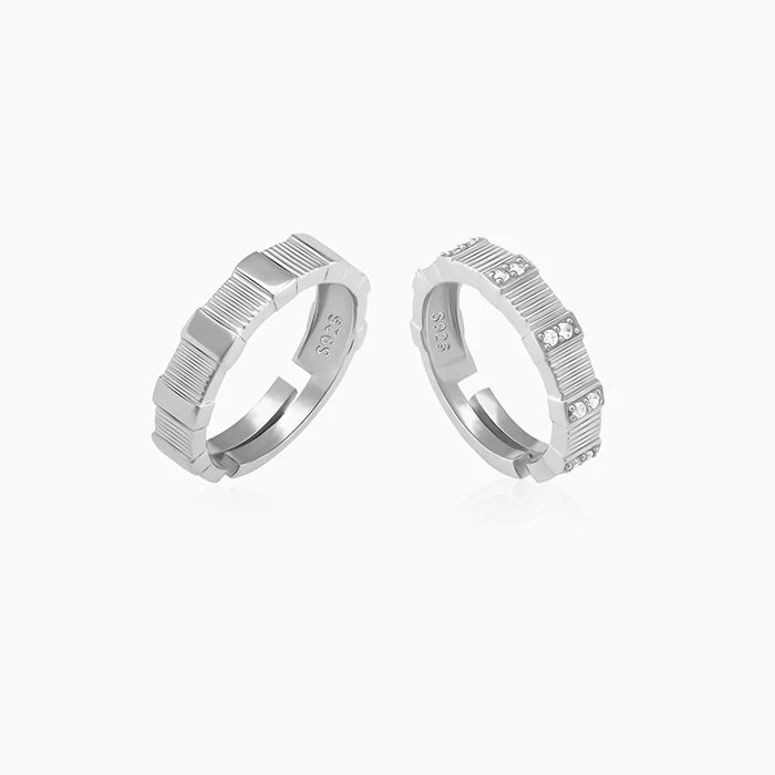 Silver Fair Love Couple Rings - Image 3