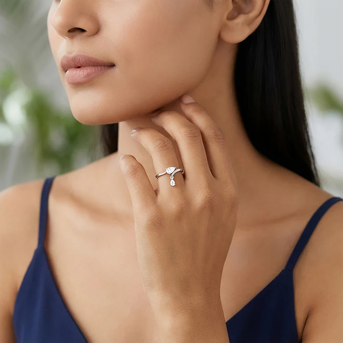 Silver Falling Light Ring - Image 3