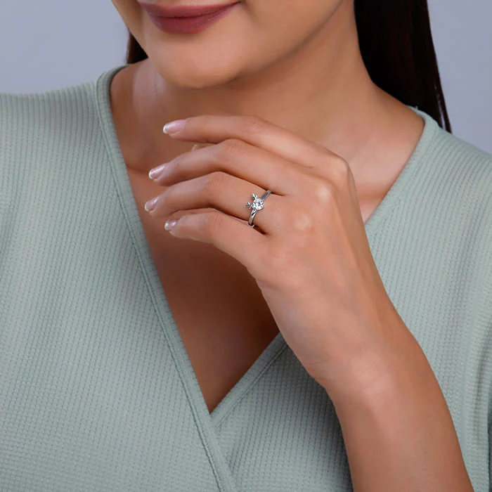 Silver Fawn Heart Ring - Image 3