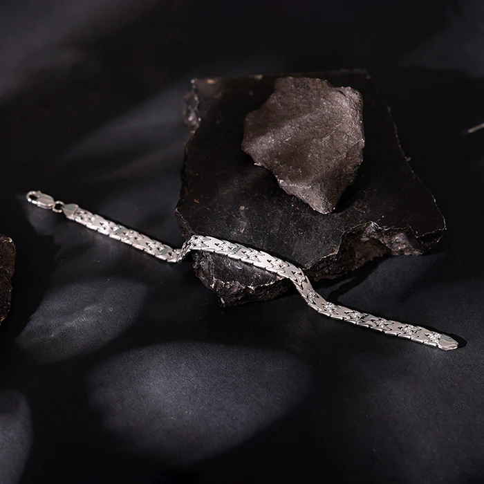Silver Fearless Bracelet For Him - Image 2