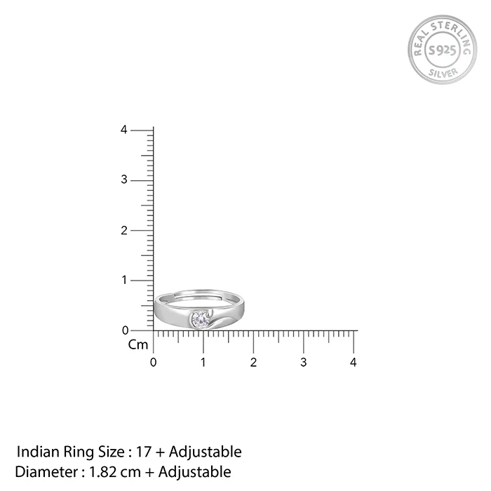 Silver Fibonacci Flow Ring For Him - Image 5