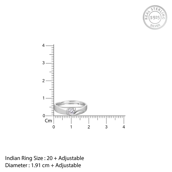 Silver Fibonacci Flow Ring For Him - Image 6