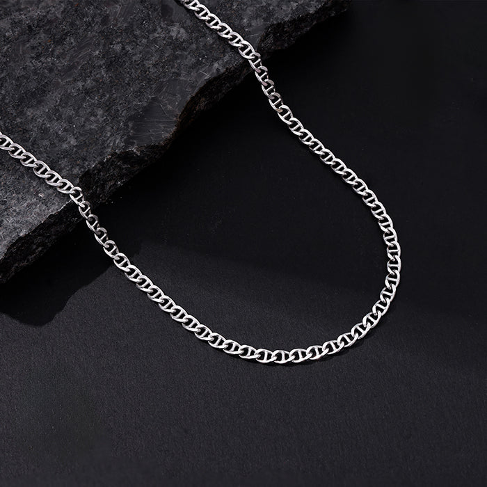 Silver Flat Anchor Chain For Him - Image 2