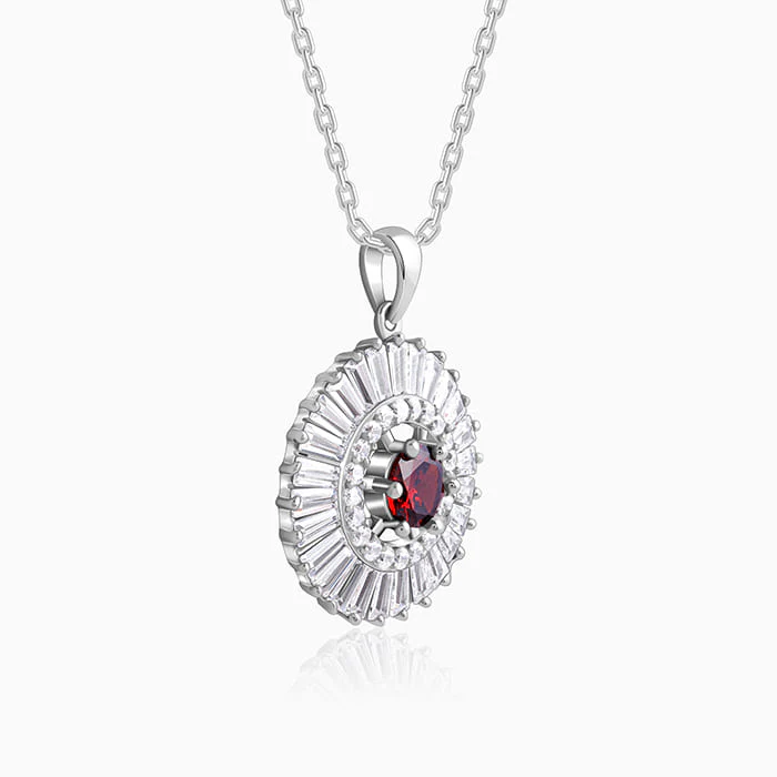Silver Fleur Pendant With Link Chain - Image 4