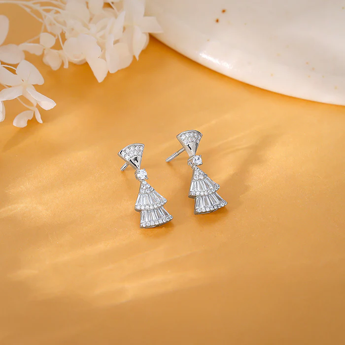 Silver Floraine Earrings - Image 2