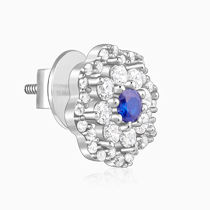 Silver Floral Flight Earrings - Image 4