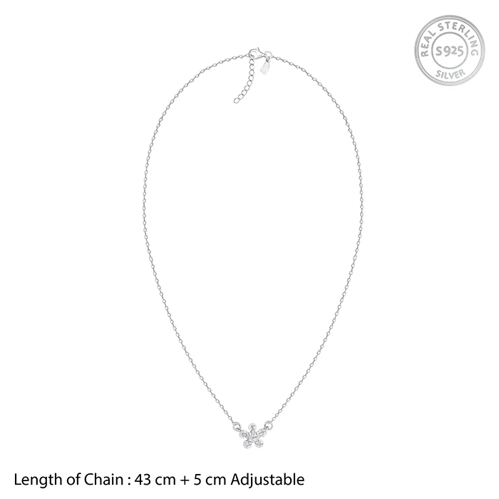 Silver Floral Necklace - Image 5