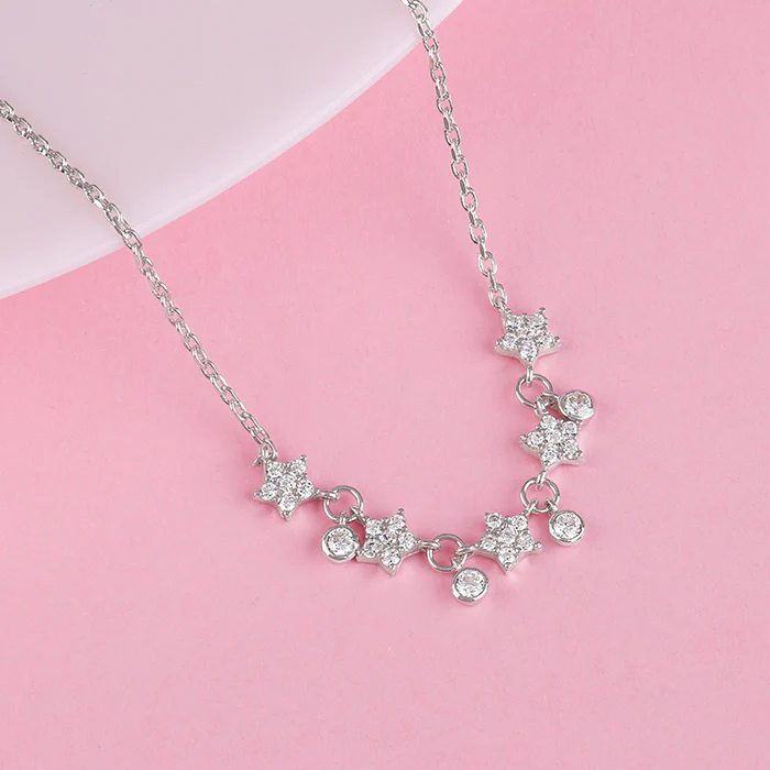 Silver Floral Serenade Necklace - Image 2