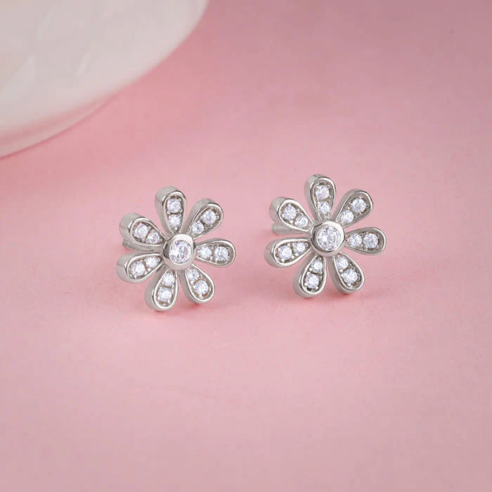 Silver Floret Fun Earrings - Image 2