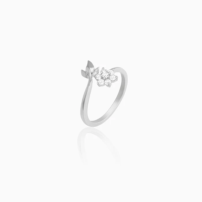 Silver Flower Girl Ring - Image 3