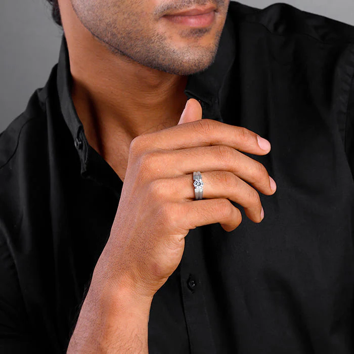 Silver Gallant Band For Him - Image 3