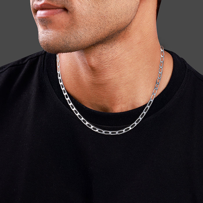 Silver Gauge Wire Chain For Him - Image 3