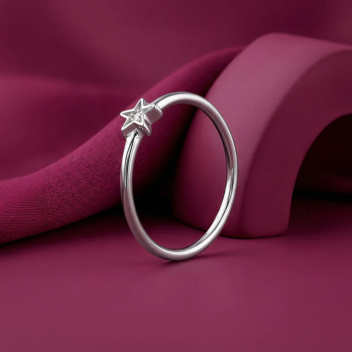 Silver Gentle Star Ring - Image 2