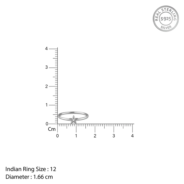Silver Gentle Star Ring - Image 4