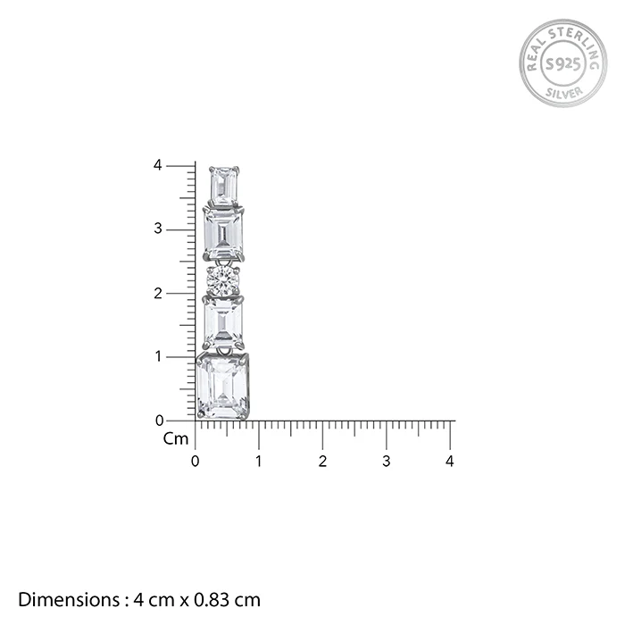 Silver Glam Earrings - Image 5