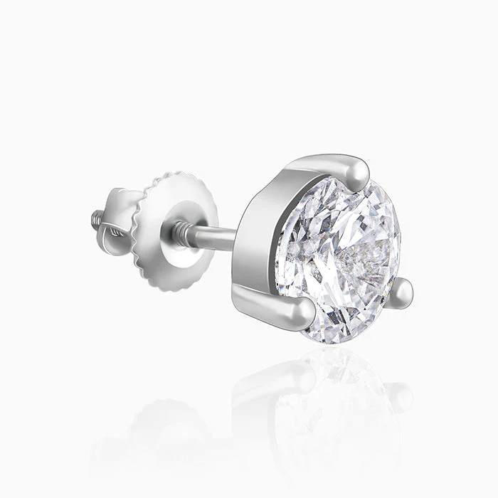 Silver Glint Stud For Men - Image 6