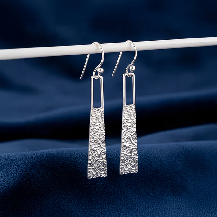 Silver Glowy Bar Danglers - Image 2