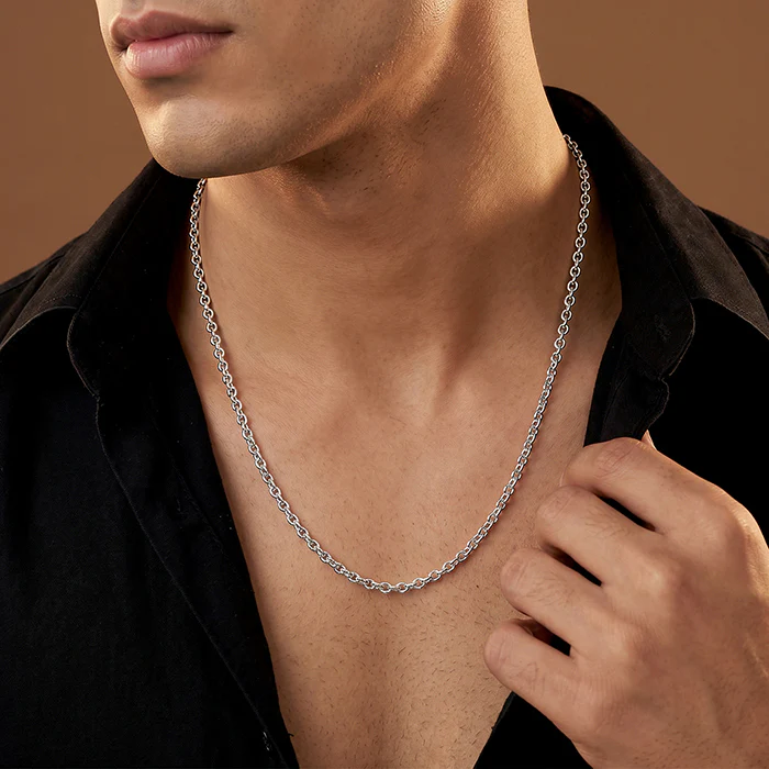 Silver Gracious Link Chain For Him - Image 3