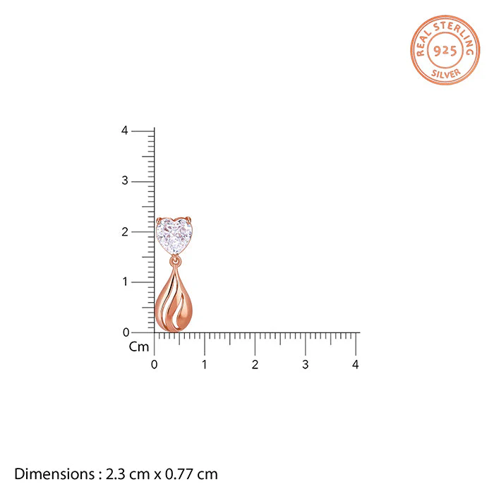 Rose Gold Unsaid Love Earrings - Image 5