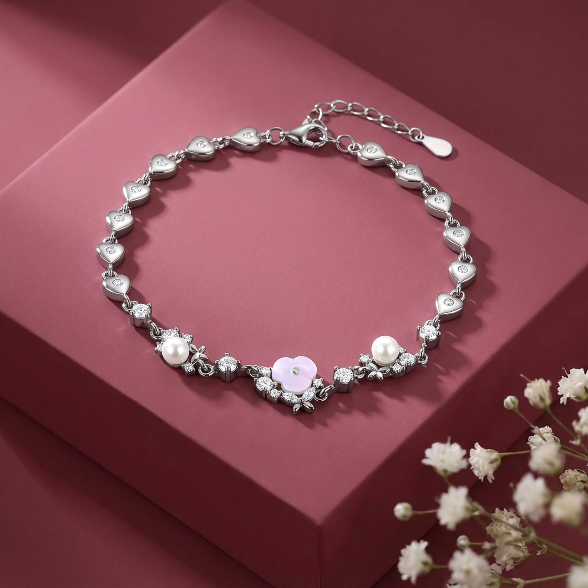 Silver Heart Grace Bracelet - Image 2