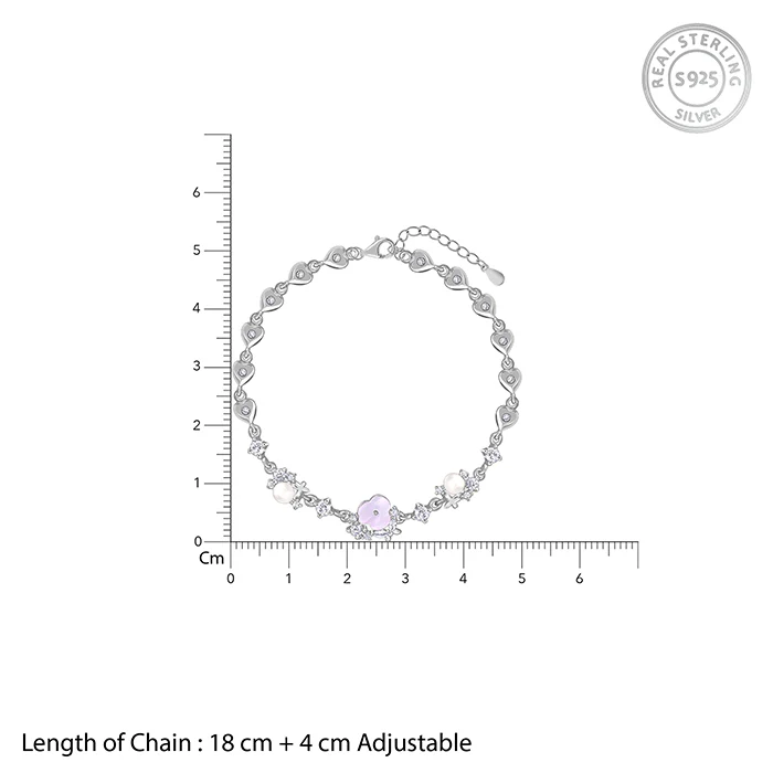 Silver Heart Grace Bracelet - Image 4