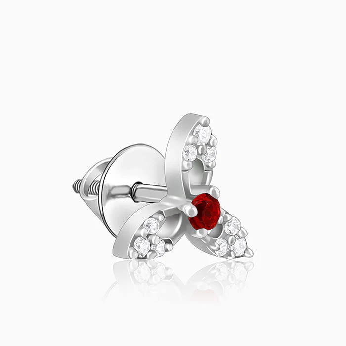 Silver Heart in Heart Earrings - Image 4